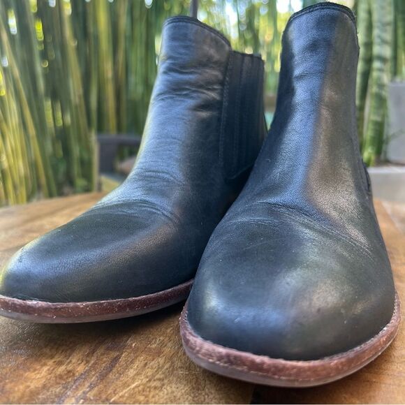 GIANNI BINI Black Leather Ankle Boots 💗 size 8 - Picture 5 of 10